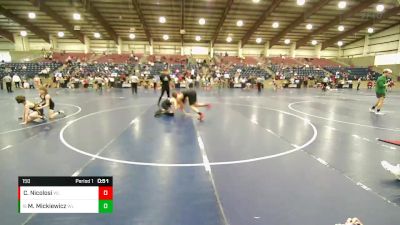 150 lbs 3rd Place Match - Mason Mickiewicz, Westlake Wrestling Club vs Caysen Nicolosi, Team Prestige