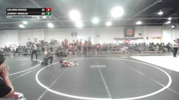54 lbs Quarterfinal - Leilanni Monge, Siu Wrestling vs Audrey Angeles, Aniciete TC