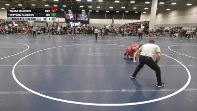 120 lbs Champ. Rd Of 16 - Blake Hawkins, Bear Cave Wrestling Club vs Waylon Burress, Team Missouri Select