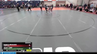 184 lbs Semifinal - Isaac Cory, Pennsylvania College Of Technology vs Marco Bragado, Trinity (CT)