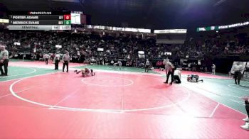 110 lbs Semifinal - Porter Adams, GFF3 vs Merrick Evans, BKV1