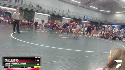 195 lbs Placement Matches (16 Team) - Adam Carrol, MF Purge Green vs Christian McGarrity, Clay HS