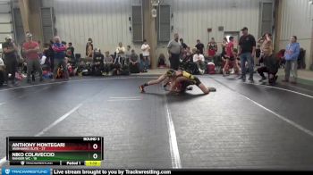 120 lbs Round 3 - Niko Colaveccio, Ranger WC vs Anthony Montegari, Warhawks Elite