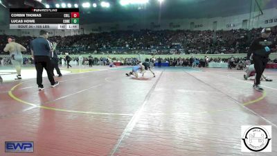 105 lbs Round Of 32 - Corbin Thomas, Collinsville Junior High vs Lucas Howe, Coweta