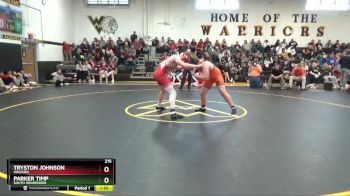 215 lbs Semifinal - Parker Timp, South Winneshiek vs Tryston Johnson, Waukon