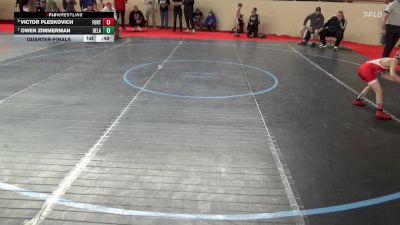 60_B lbs Quarterfinal - Victor Pleskovich, Fort Cherry vs Owen Zimmerman, Delaware Valley