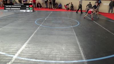 60_B lbs Quarterfinal - Victor Pleskovich, Fort Cherry vs Owen Zimmerman, Delaware Valley