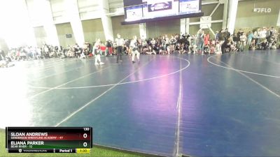 130 lbs Round 3 (4 Team) - Sloan Andrews, Sanderson Wrestling Academy vs Eliana Parker, Bear River