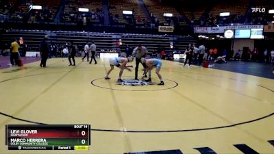 125 lbs Champ. Round 1 - Marco Herrera, Colby Community College vs Levi Glover, Unattached