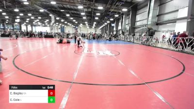 75 lbs Consi Of 16 #1 - Cayden Bagley, GA vs Creed Cole, IL