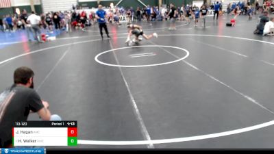 113-120 lbs Cons. Round 2 - Hayden Walker, Cozad Youth Wrestling Club vs Jhet Hagan, FoxFit Wrestling