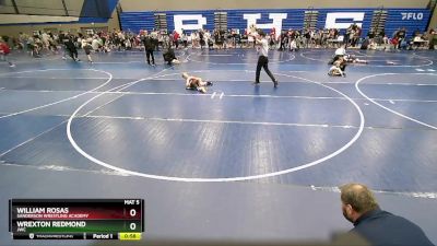 52 lbs Quarterfinal - William Rosas, Sanderson Wrestling Academy vs Wrexton Redmond, JWC