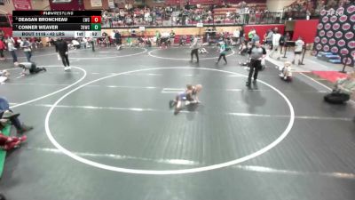 43 lbs Quarters - Conner Weaver, 208 Badgers Wrestling Club vs Deagan Broncheau, Lewiston Wrestling Club