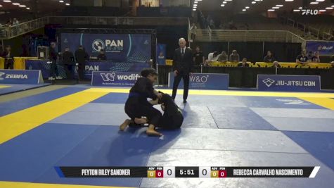 Rebecca Carvalho Nascimento vs Peyton Riley Sandner 2026 Pan Jiu Jitsu IBJJF Championship