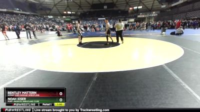 110 lbs Cons. Round 5 - Noah Kiser, Port Angeles Wrestling Club vs Bentley Mattern, Scrap Yard Garage Wrestling