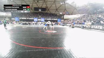Boys 2A 157 lbs Champ. Round 1 - Jackson Brown, Olympic vs Cooper Stapleton, North Mason