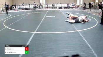 156 lbs Consi Of 16 #1 - Aleister Orona, Top Rank HAC vs Kyson Kroeger, Granite WC