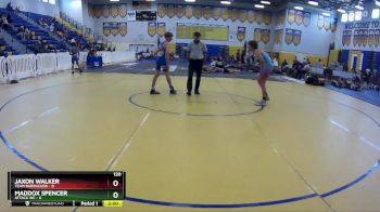 120 lbs Round 3 (8 Team) - Maddox Spencer, Attack WC vs Jaxon Walker, Team Barracuda