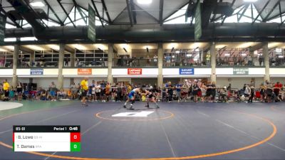 85-91 lbs Quarterfinal - Brady Lowe, Backyard Brawlers - Midwest vs Truman Dames, RPA