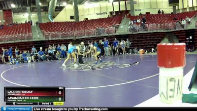 105 lbs Round 1 (8 Team) - Savannah Kelliher, Kearney Girls vs Lauren Frihauf, Seward Girls