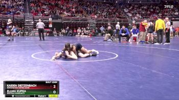 2A-132 lbs Quarterfinal - Kaiden Dietzenbach, Burlington Notre Dame vs Elijah Kupka, Benton Community