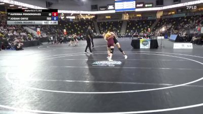 110 lbs Cons. Round 2 - Katerina Pendergrass, Gannon University vs Josiah Ortiz, Fort Hays State