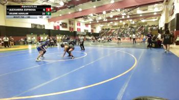 135 lbs 5th Place Match - Jolene Aguilar, Santa Ana Valley vs Alexandra Espinosa, Palm Desert
