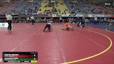 141 lbs Placement Matches (16 Team) - Tristen Brown, Doane University vs Donavan Parn, Missouri Valley