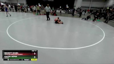 120 lbs Cons. Round 1 - Kaicen Akpan, Kansas vs Beckett Svuba, Siouxland Wrestling Academy