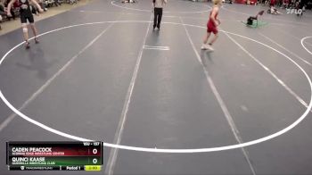 157 lbs Quarterfinal - Caden Peacock, Scoring Edge Wrestling Center vs Quinci Kaase, Guerrilla Wrestling Club