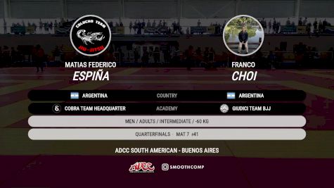 Matias Federico Espiña vs Franco Choi 2025 ADCC South American Championship