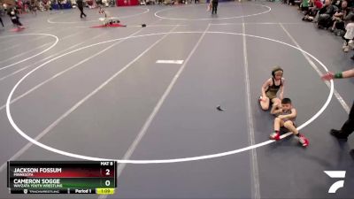 57-63 lbs Cons. Round 1 - Cameron Sogge, Wayzata Youth Wrestling vs Jackson Fossum, Minnesota