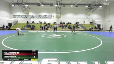 133 lbs Champ. Round 1 - William Pitcher, Bakersfield College vs David Govea, East Los Angeles College