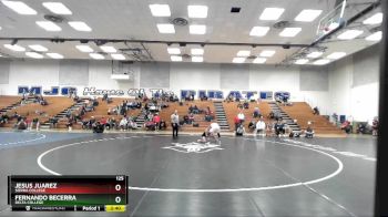 125 lbs 7th Place Match - Jesus Juarez, Sierra College vs Fernando Becerra, Delta College