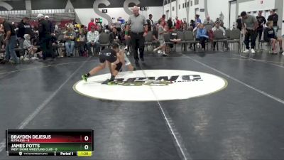 80 lbs Placement Matches (8 Team) - James Potts, West Shore Wrestling Club vs Brayden DeJesus, Ruthless