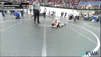 80 lbs 3rd Place - Jamaree Washington, Del City Little League Wrestling vs Mike McFadden, CCYO