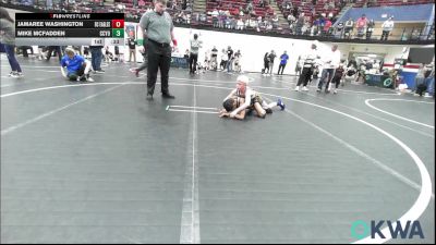 80 lbs 3rd Place - Jamaree Washington, Del City Little League Wrestling vs Mike McFadden, CCYO