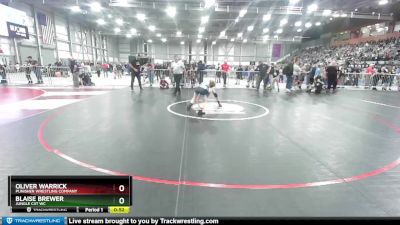 86 lbs Cons. Round 3 - Oliver Warrick, Punisher Wrestling Company vs Blaise Brewer, Jungle Cat WC