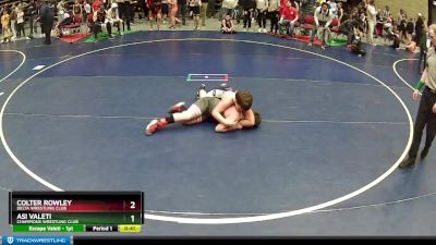 120 lbs Round 2 - Asi Valeti, Champions Wrestling Club vs Colter Rowley, Delta Wrestling Club