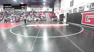 132 lbs 1st Place Match - James Coy, Kimberly vs Dryssen Loos, Buhl