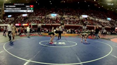 G - 130 lbs Cons. Round 5 - Arabella Nichols, Great Falls Cmr Girls vs Aly Dinardi, Custer Co. (Miles City) Girls