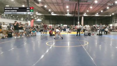 113 lbs Allday - Nicholas Yetzer, NOKE RTC vs Justin Campos, SLY FOX WRESTLING CLUB