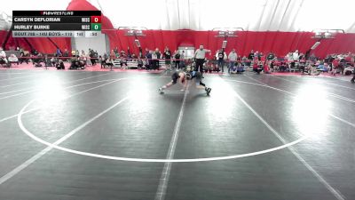 14U Boys - 110 lbs Cons. Round 3 - Hurley Burke, Wisconsin vs Carsyn DeFlorian, Wisconsin