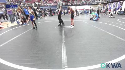 52 lbs Quarterfinal - Carson Hunt, Weatherford Youth Wrestling vs Maxon Rollins, Noble Takedown Club