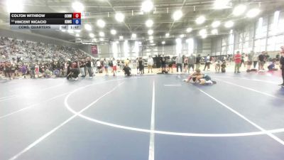 120 lbs Cons. Quarters - Colton Withrow, CNWC Concede Nothing Wrestling Club vs Vincent Nicacio, Kennewick - Braves Wrestling Club