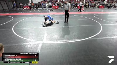 110 lbs Semifinal - Nevan Doyle, Askren Wrestling Academy vs Boden Chambers, Mineral Point Wrestling Club