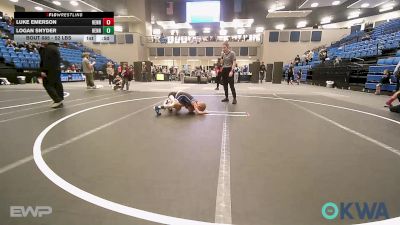 52 lbs Consolation - Luke Emerson, Hennessey Takedown Club vs Logan Snyder, Hennessey Takedown Club