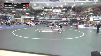 130 lbs Cons. Round 2 - Ma`Kiah Collins, Cherryvale Hs vs Quinley Bohl, Minneapolis HS