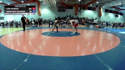 190 lbs Quarterfinal - Liam Johnson, Virginia Team Predator vs Dennis Meza Velasquez, Legend Wrestling Club