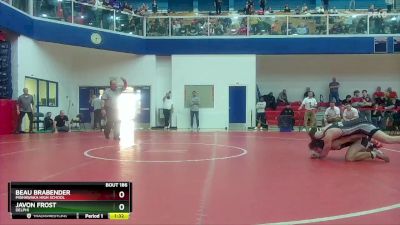 157 lbs Semifinal - Javon Frost, Delphi vs Beau Brabender, Mishawaka High School